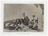 FRANCISCO JOSÉ DE GOYA Group of 8 etchings with aquatint from Los Desastres de la Guerra.